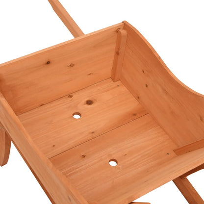 vidaXL Jardinière brouette 128x45,5x43 cm bois de sapin massif