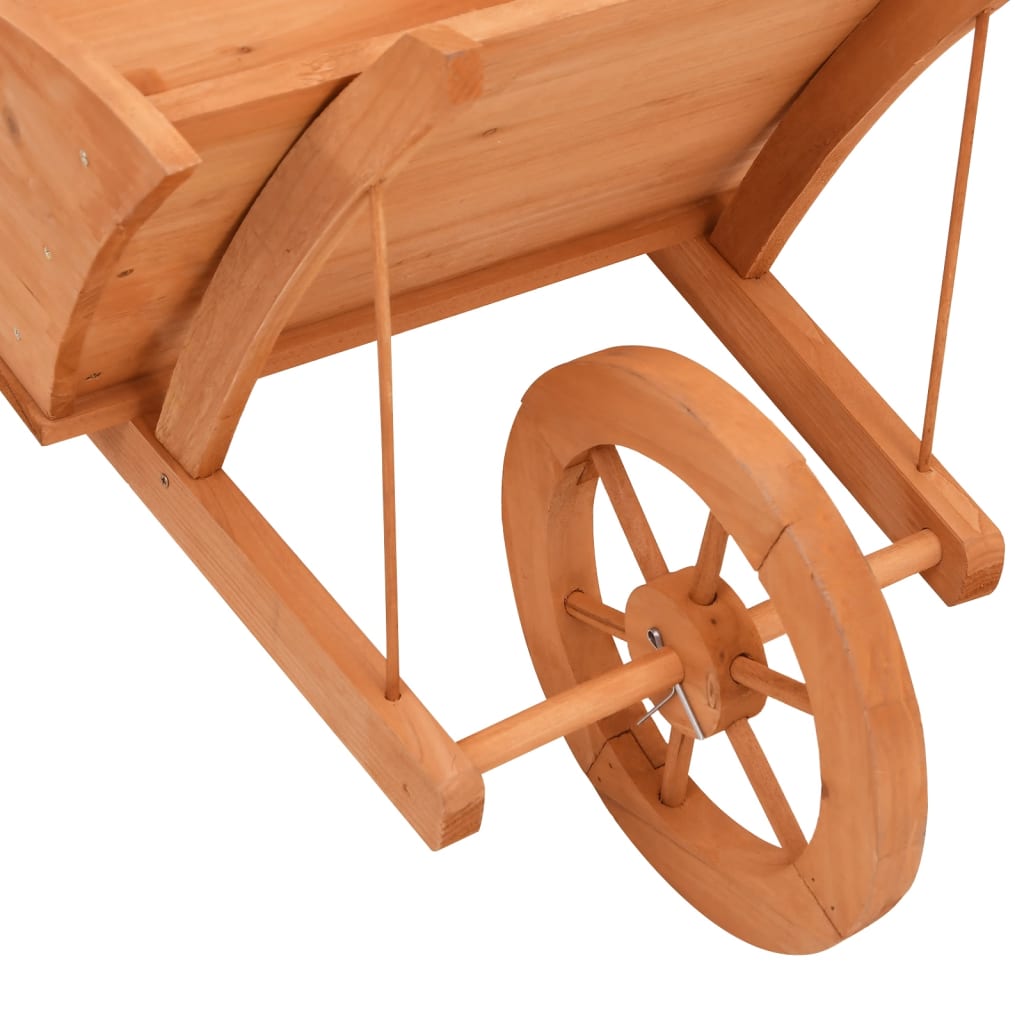vidaXL Jardinière brouette 128x45,5x43 cm bois de sapin massif