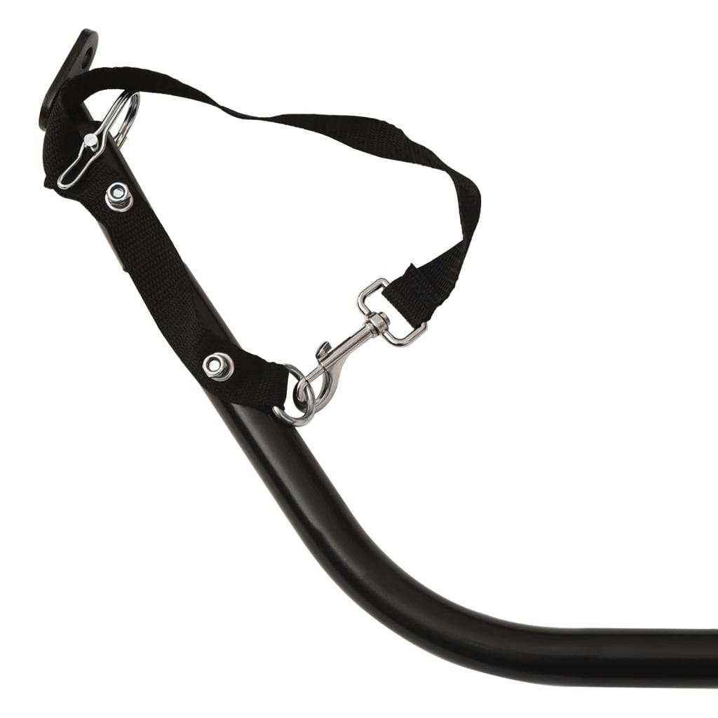 vidaXL Remorque de vélo noir et bleu 30 kg fer