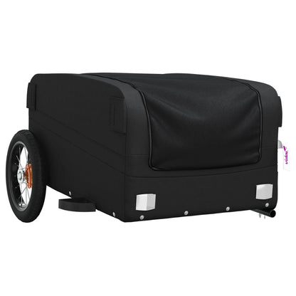 vidaXL Remorque de vélo noir 30 kg fer