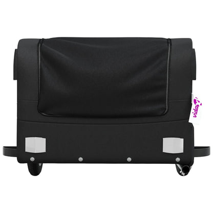 vidaXL Remorque de vélo noir 30 kg fer