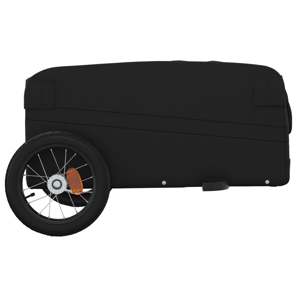 vidaXL Remorque de vélo noir 30 kg fer