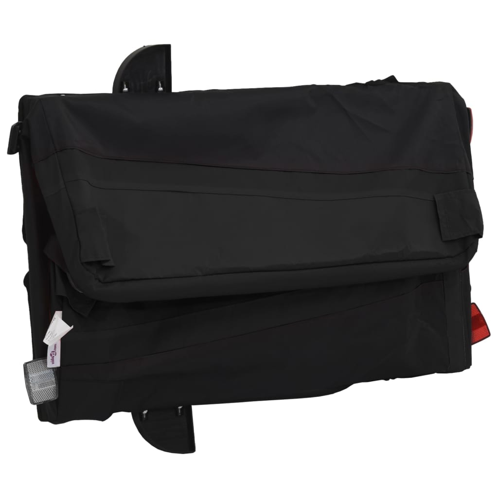 vidaXL Remorque de vélo noir 45 kg fer
