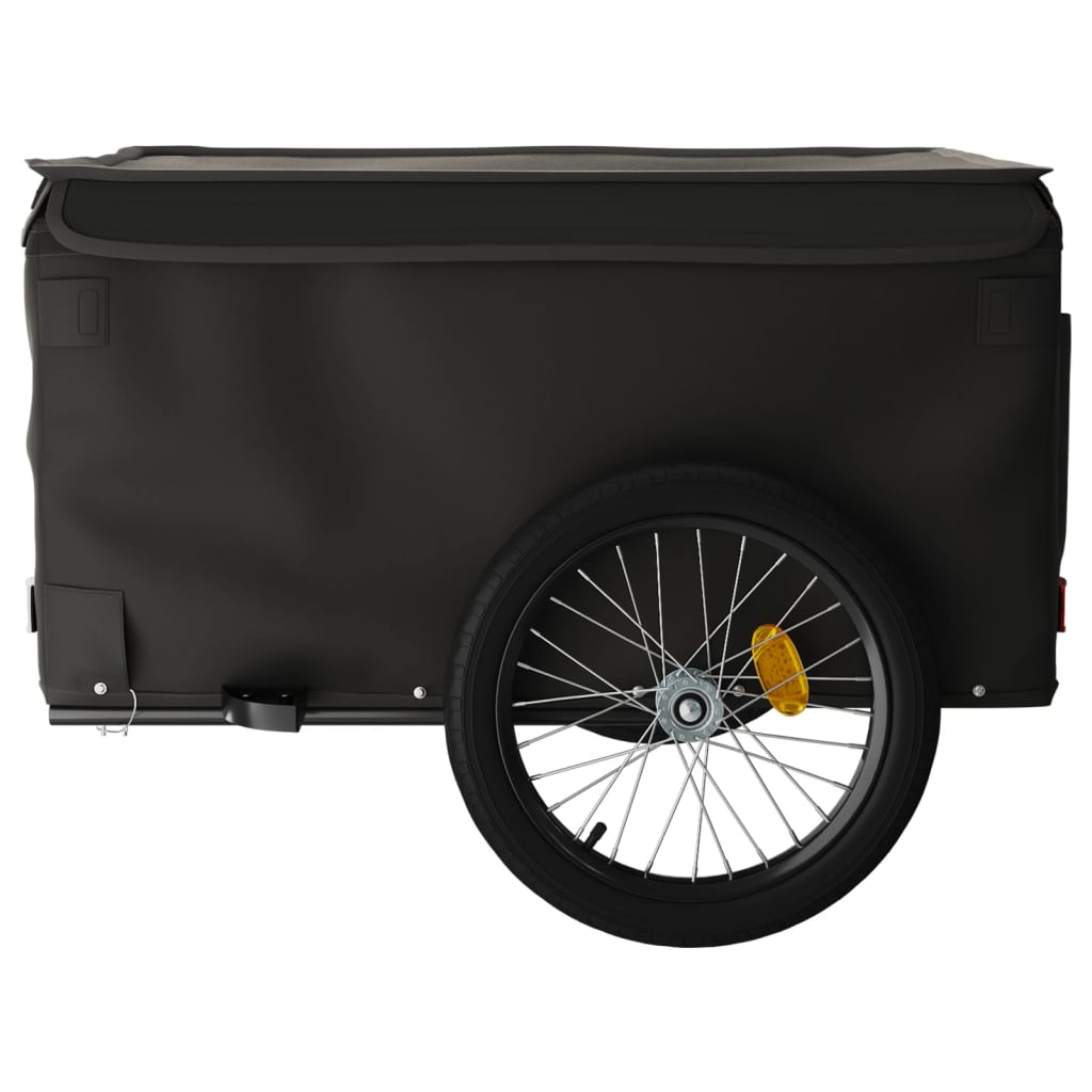 vidaXL Remorque de vélo noir 45 kg fer