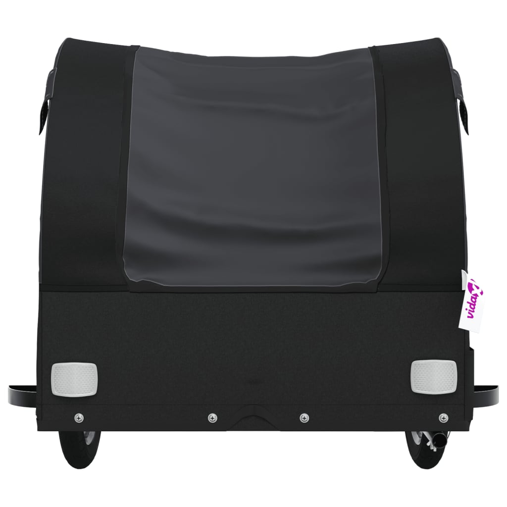 vidaXL Remorque de vélo noir 45 kg fer