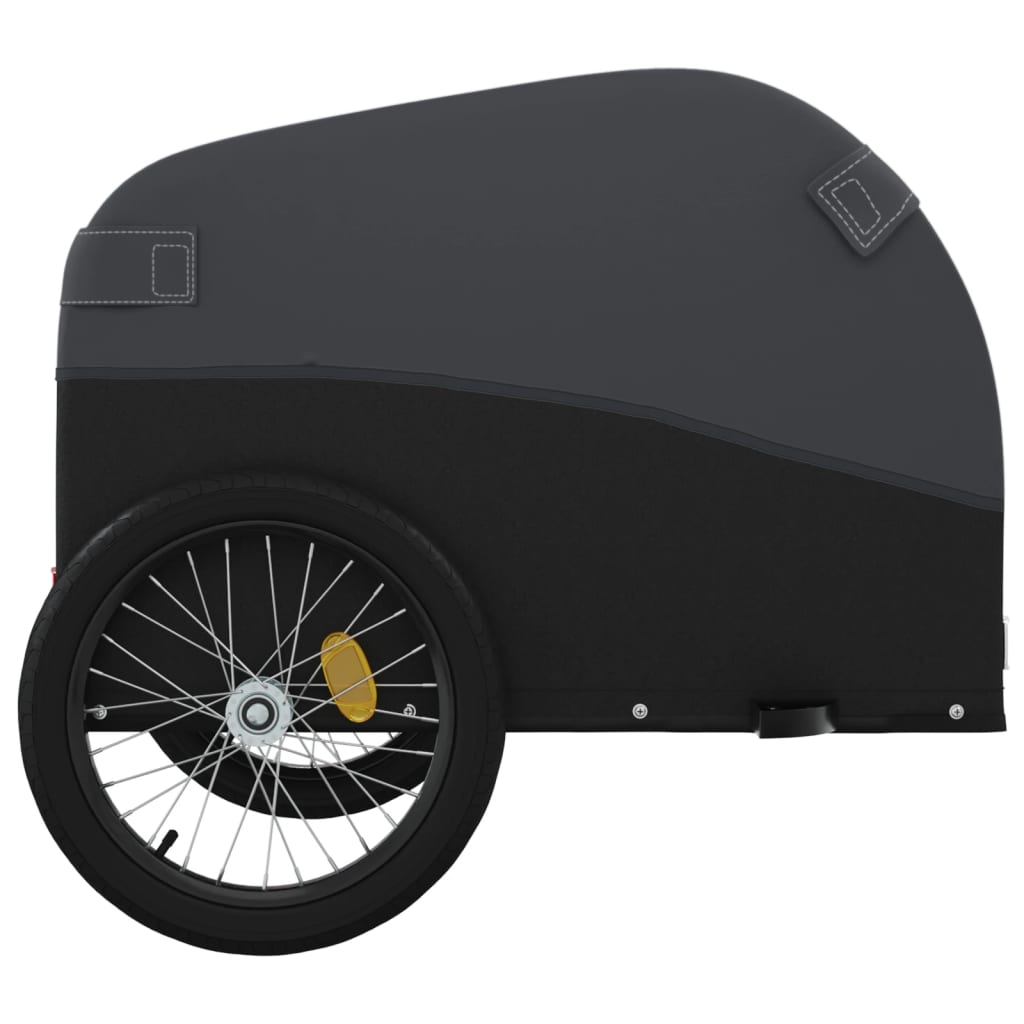 vidaXL Remorque de vélo noir 45 kg fer