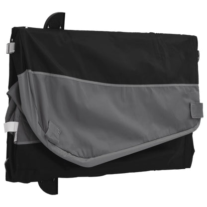 vidaXL Remorque de vélo noir et gris 45 kg fer