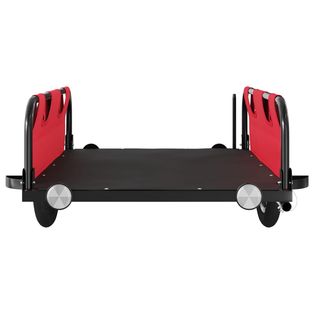 vidaXL Remorque de vélo rouge tissu oxford et fer