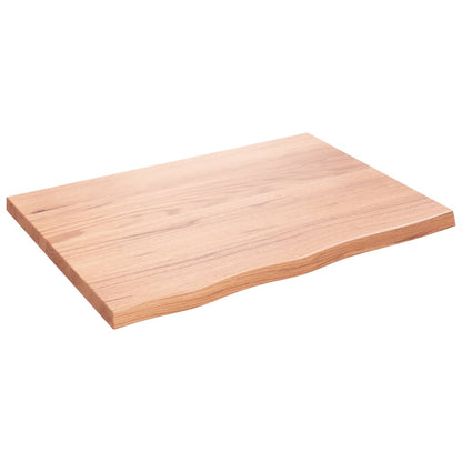 vidaXL Comptoir de salle de bain marron clair 80x60x4 cm bois traité