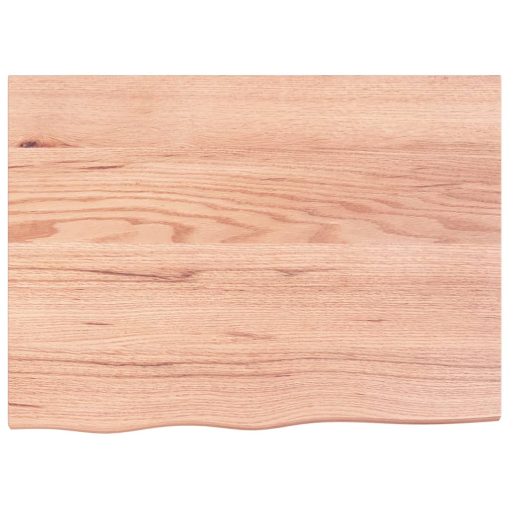 vidaXL Comptoir de salle de bain marron clair 80x60x4 cm bois traité