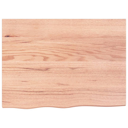 vidaXL Comptoir de salle de bain marron clair 80x60x4 cm bois traité