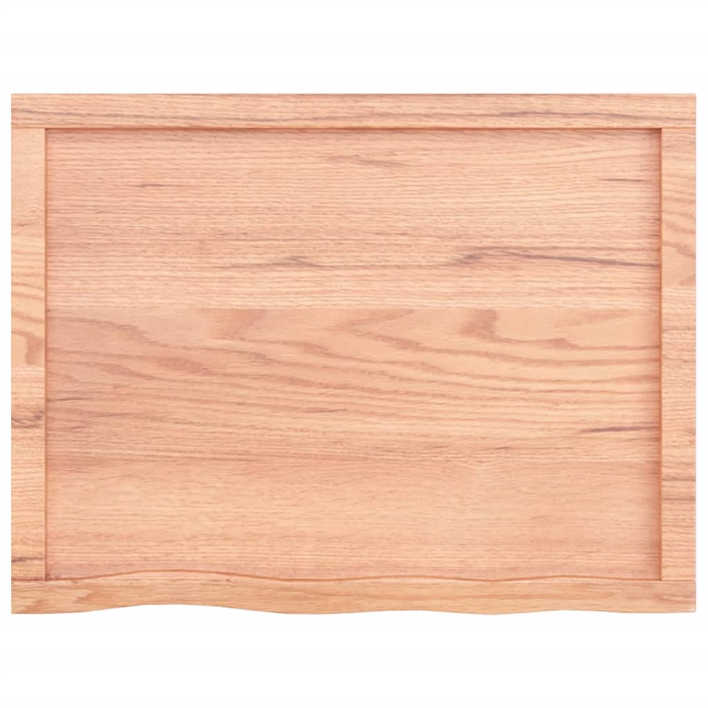 vidaXL Comptoir de salle de bain marron clair 80x60x4 cm bois traité