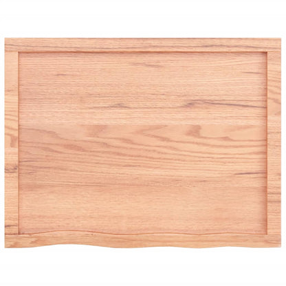 vidaXL Comptoir de salle de bain marron clair 80x60x4 cm bois traité