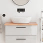 vidaXL Comptoir de salle de bain marron clair 80x60x4 cm bois traité