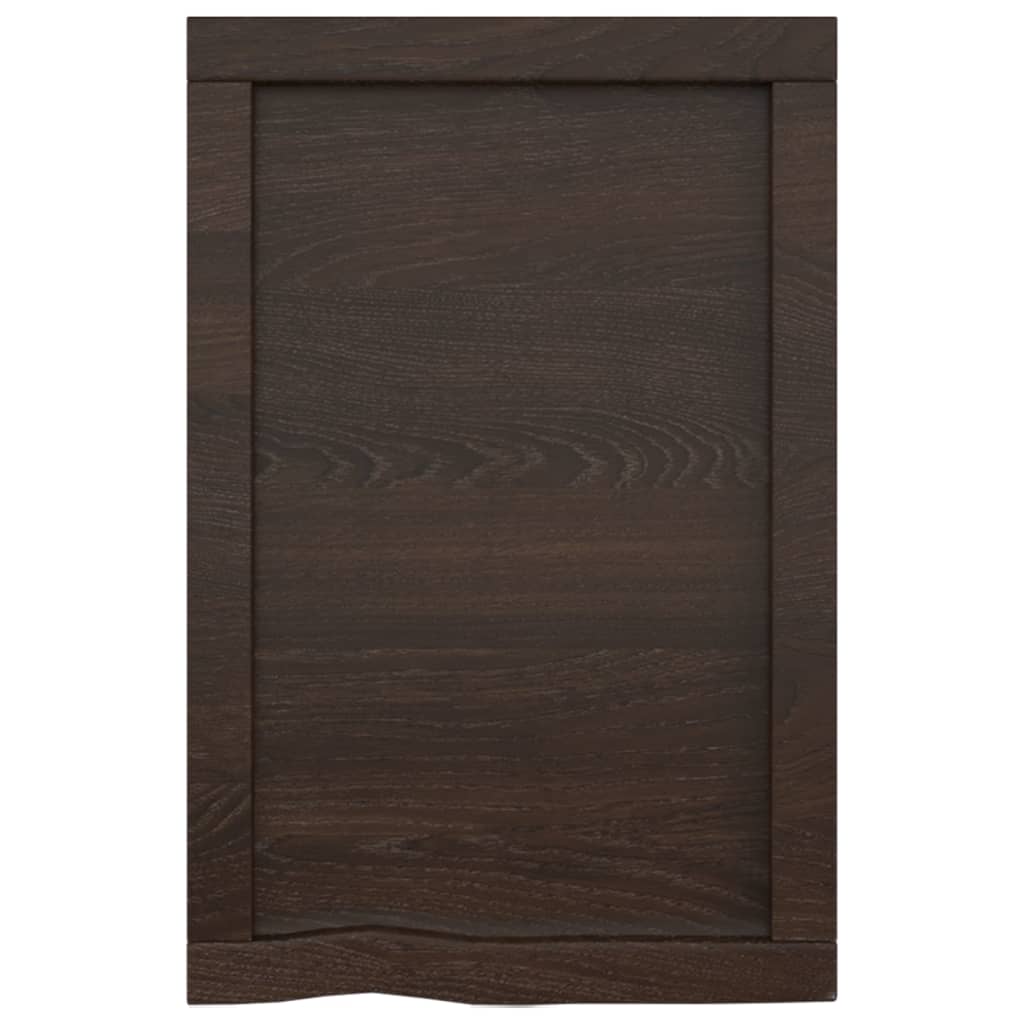 vidaXL Comptoir de salle de bain gris foncé 40x60x4 cm bois traité