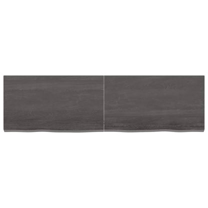 vidaXL Comptoir de salle de bain gris foncé 140x40x4 cm bois traité