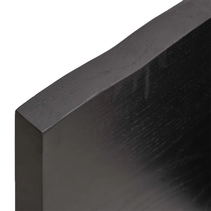 vidaXL Comptoir de salle de bain gris foncé 140x40x4 cm bois traité
