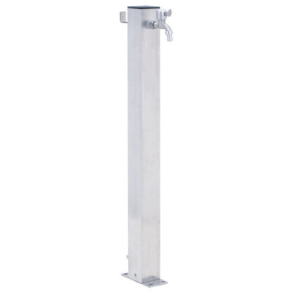 vidaXL Colonne à eau de jardin 80 cm acier inoxydable carré