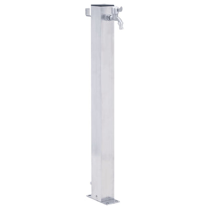 vidaXL Colonne à eau de jardin 100 cm acier inoxydable carré