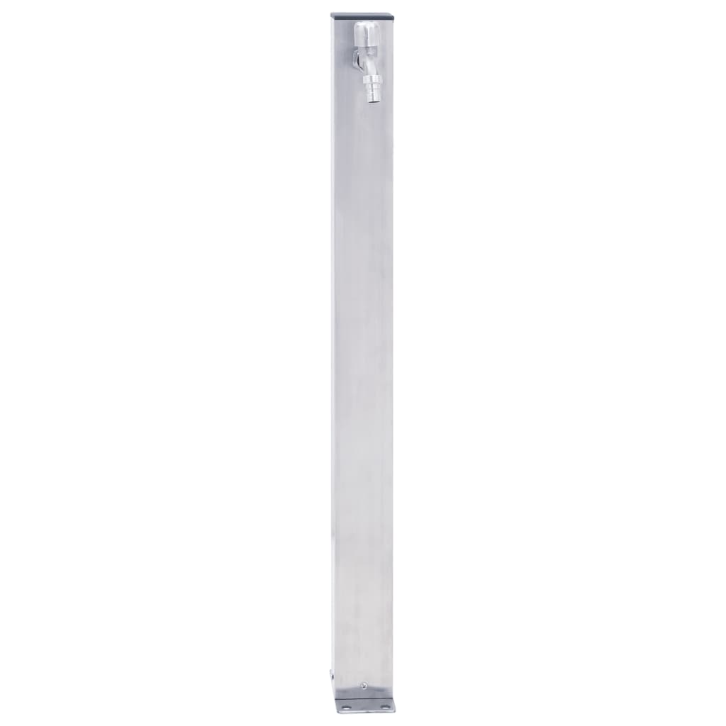 vidaXL Colonne à eau de jardin 100 cm acier inoxydable carré