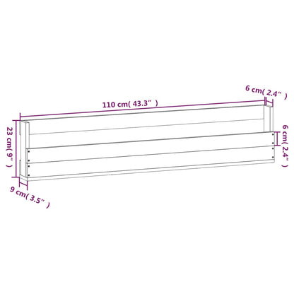 vidaXL Étagères à chaussures murales 2 pcs 110x9x23 cm Pin massif