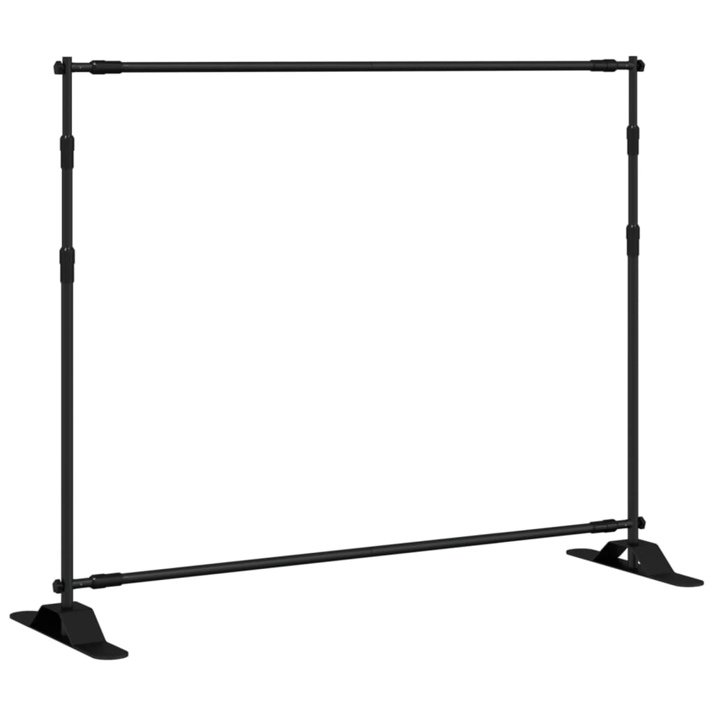vidaXL Supports de toile de fond 2 pcs noir 254x243 cm acier