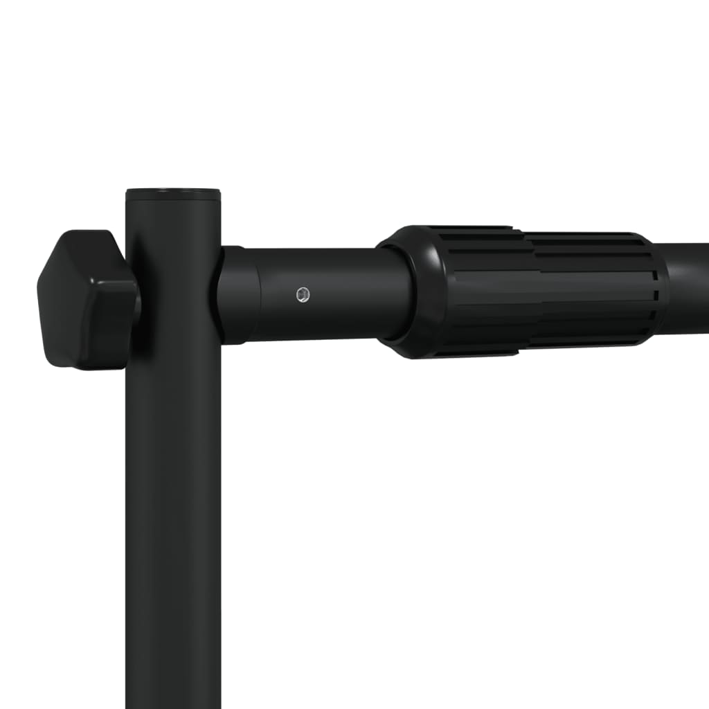 vidaXL Supports de toile de fond 2 pcs noir 254x243 cm acier