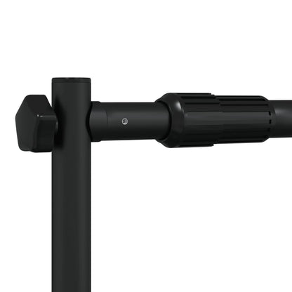 vidaXL Supports de toile de fond 2 pcs noir 254x243 cm acier