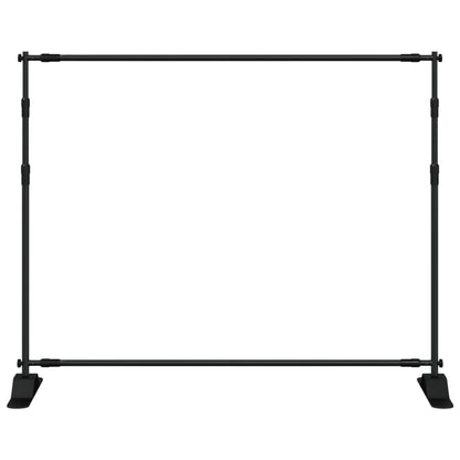 vidaXL Support de toile de fond noir 254x243 cm acier