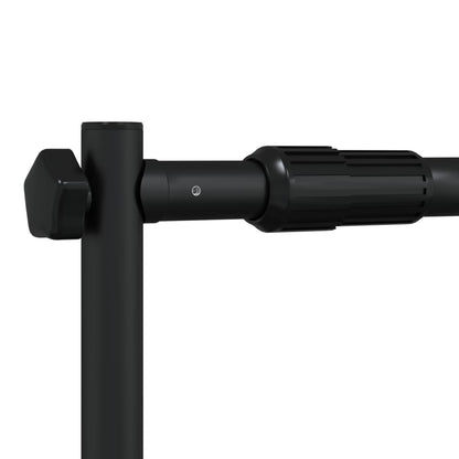 vidaXL Support de toile de fond noir 254x243 cm acier