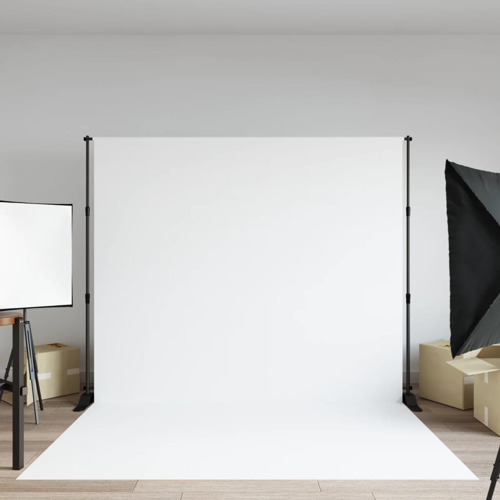 vidaXL Support de toile de fond noir 254x243 cm acier