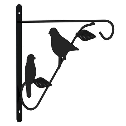 vidaXL Supports de panier suspendu avec jardinières 4 pcs noir acier