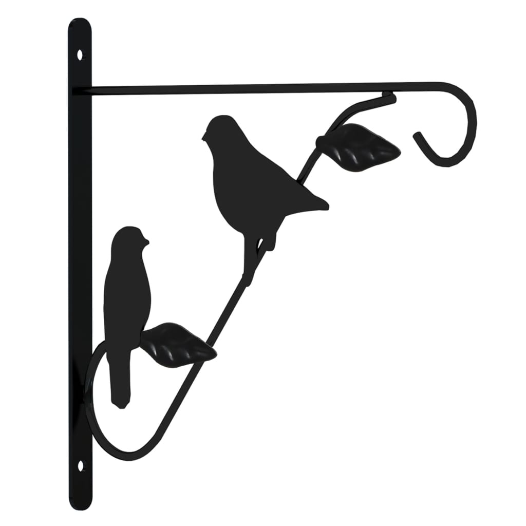 vidaXL Supports de panier suspendu avec jardinières 4 pcs noir acier