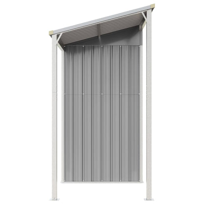 vidaXL Abri de jardin avec toit prolongé gris clair 277x110,5x181 cm