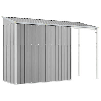 vidaXL Abri de jardin avec toit prolongé gris clair 277x110,5x181 cm