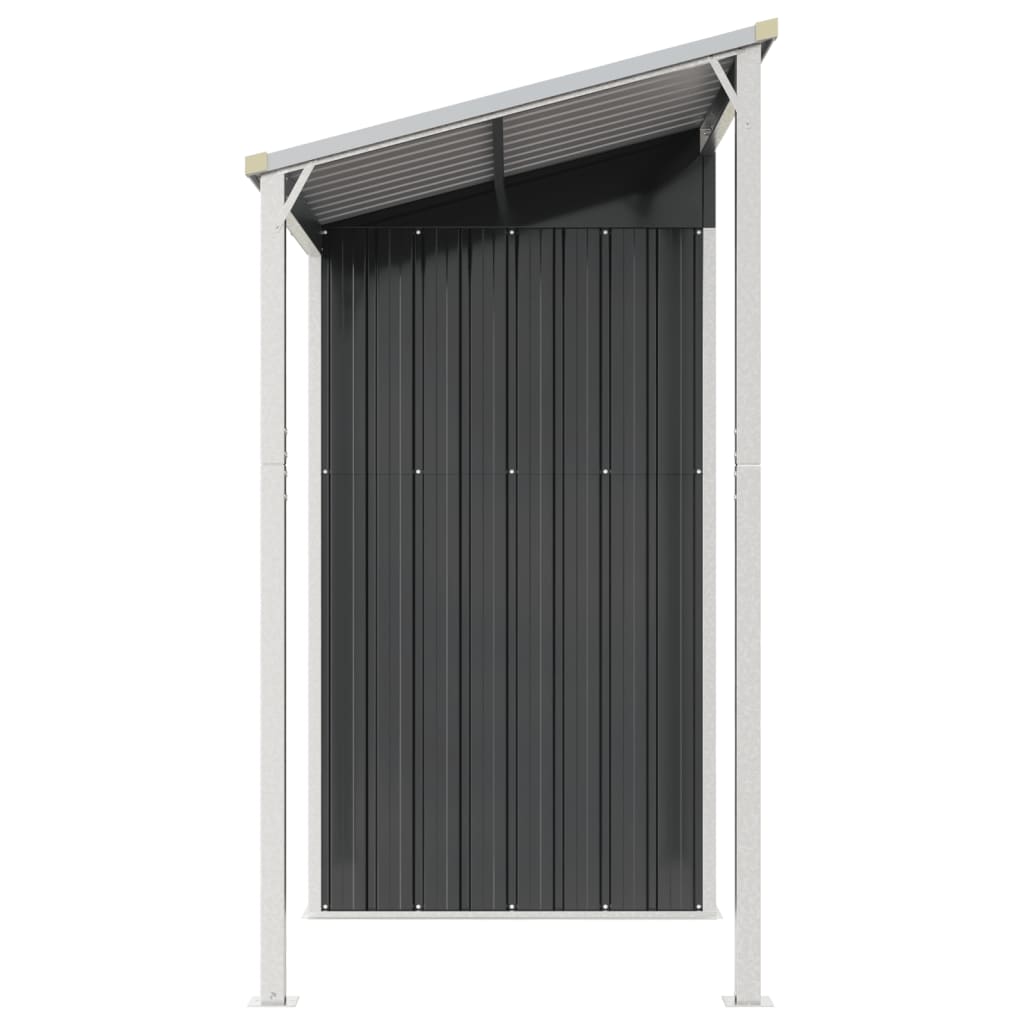 vidaXL Abri de jardin avec toit prolongé anthracite 277x110,5x181 cm