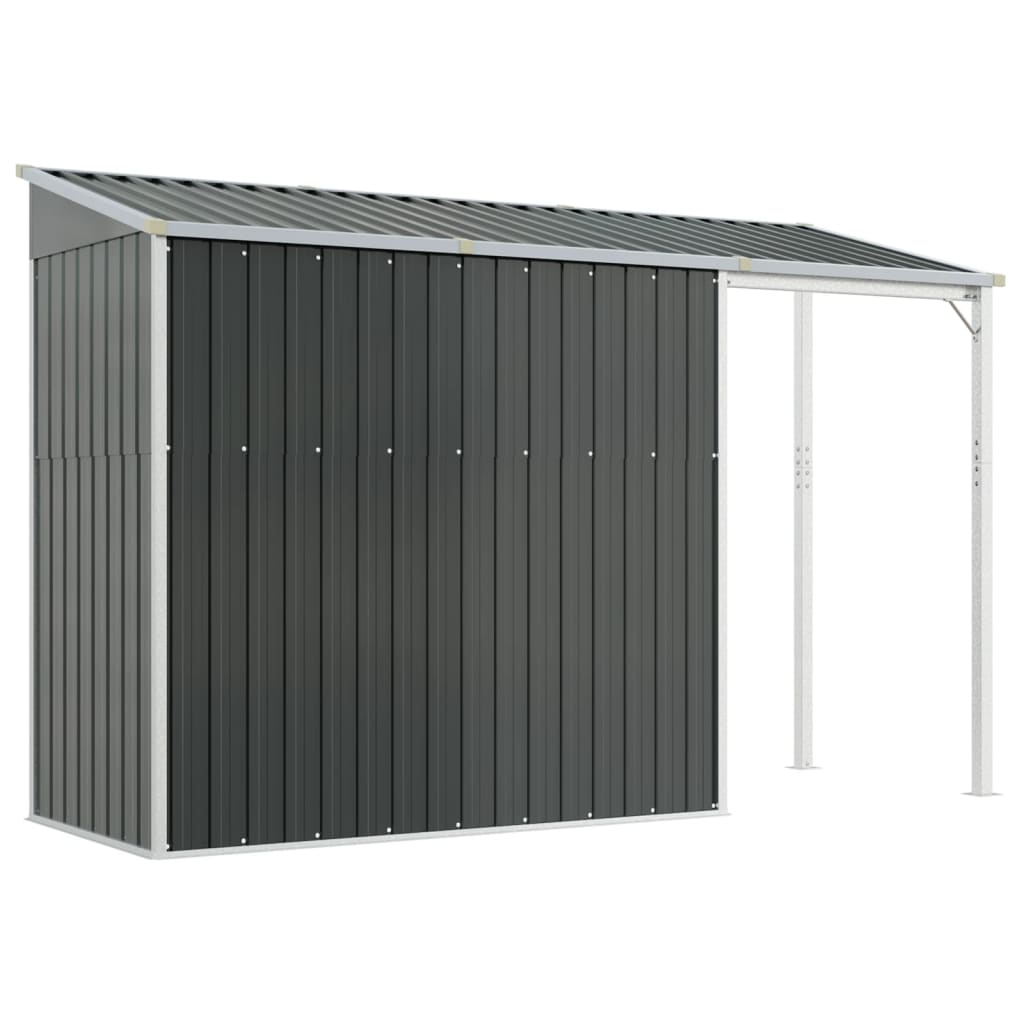vidaXL Abri de jardin avec toit prolongé anthracite 277x110,5x181 cm