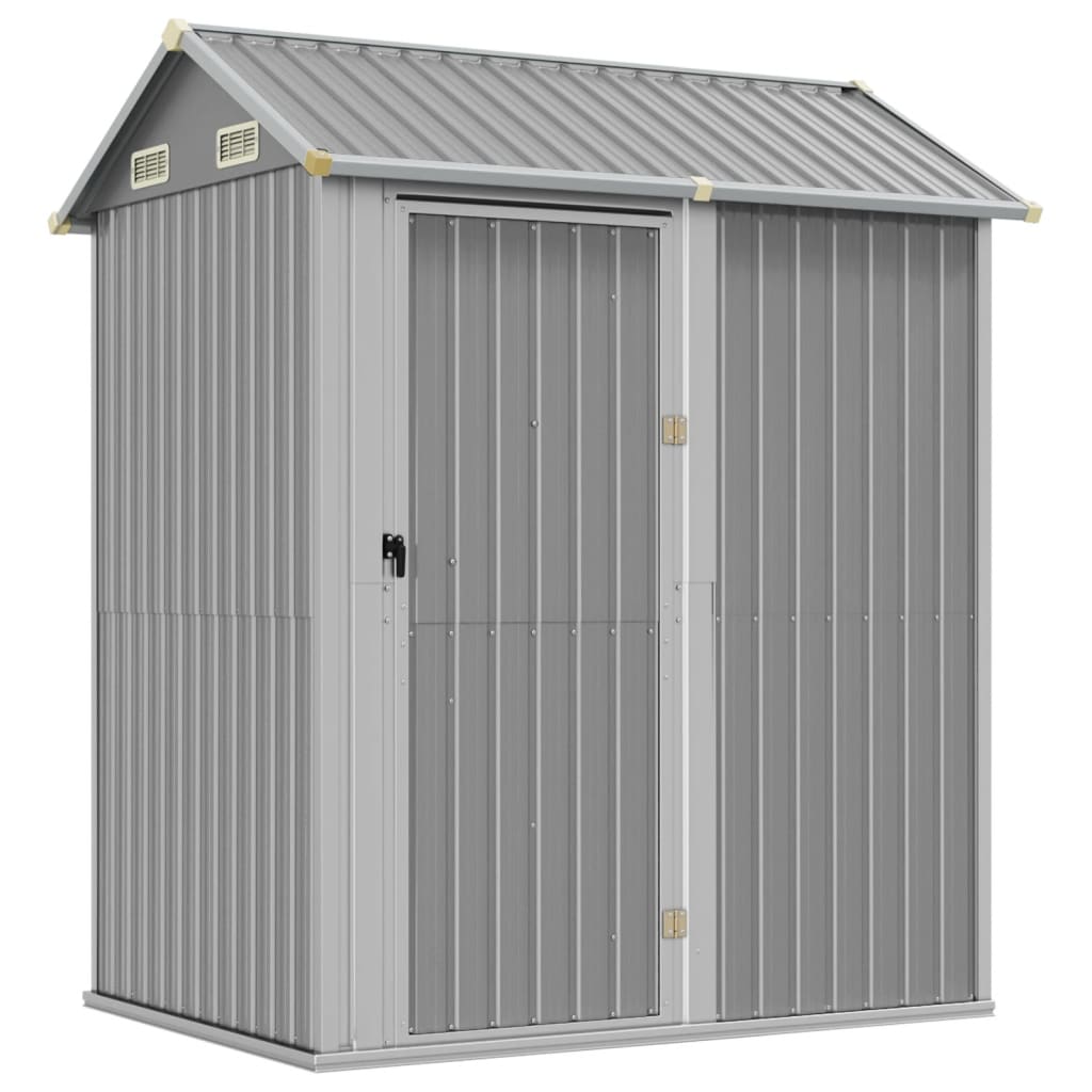vidaXL Abri de jardin gris clair 192x152,5x237 cm acier galvanisé