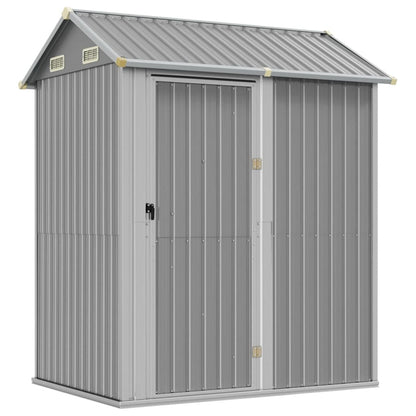 vidaXL Abri de jardin gris clair 192x152,5x237 cm acier galvanisé