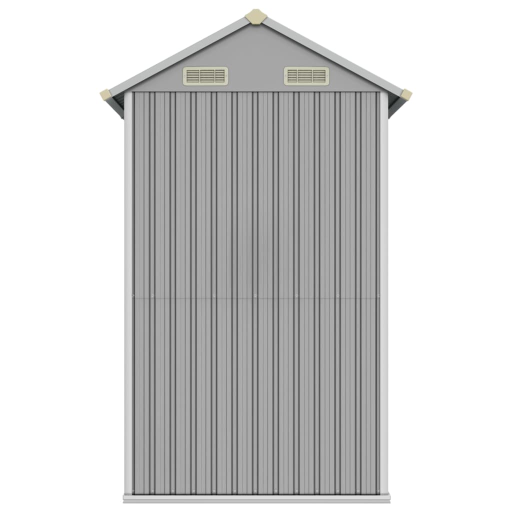 vidaXL Abri de jardin gris clair 192x152,5x237 cm acier galvanisé