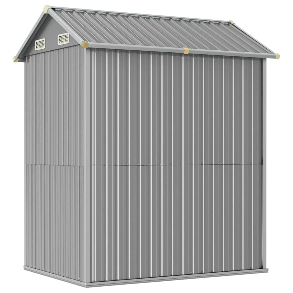 vidaXL Abri de jardin gris clair 192x152,5x237 cm acier galvanisé