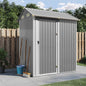 vidaXL Abri de jardin gris clair 192x152,5x237 cm acier galvanisé