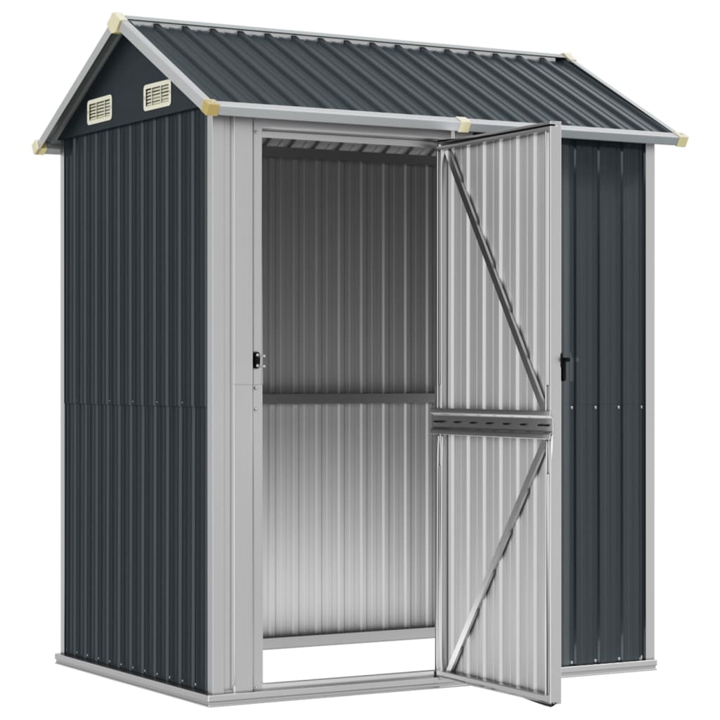 vidaXL Abri de jardin anthracite 192x152,5x237 cm acier galvanisé