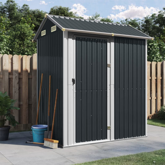 vidaXL Abri de jardin anthracite 192x152,5x237 cm acier galvanisé