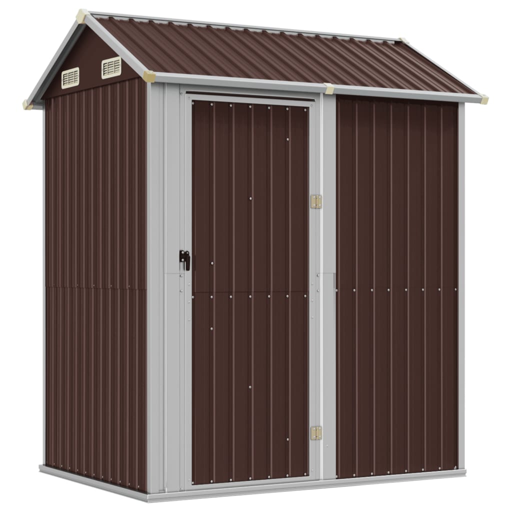 vidaXL Abri de jardin marron 192x152,5x237 cm acier galvanisé