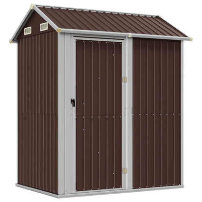 vidaXL Abri de jardin marron 192x152,5x237 cm acier galvanisé