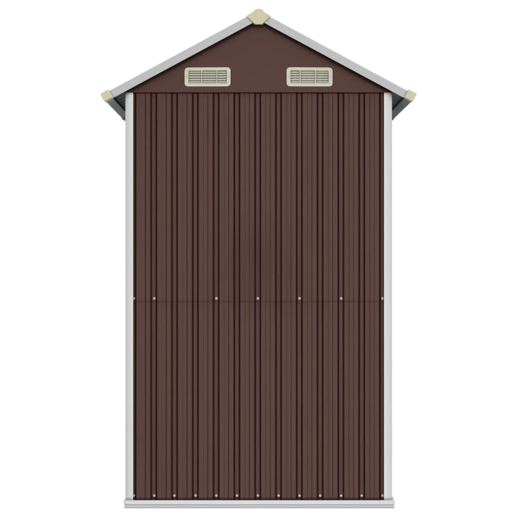 vidaXL Abri de jardin marron 192x152,5x237 cm acier galvanisé