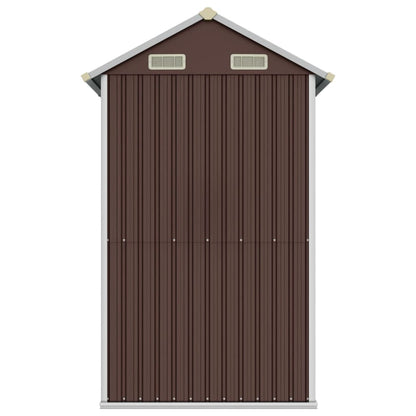 vidaXL Abri de jardin marron 192x152,5x237 cm acier galvanisé