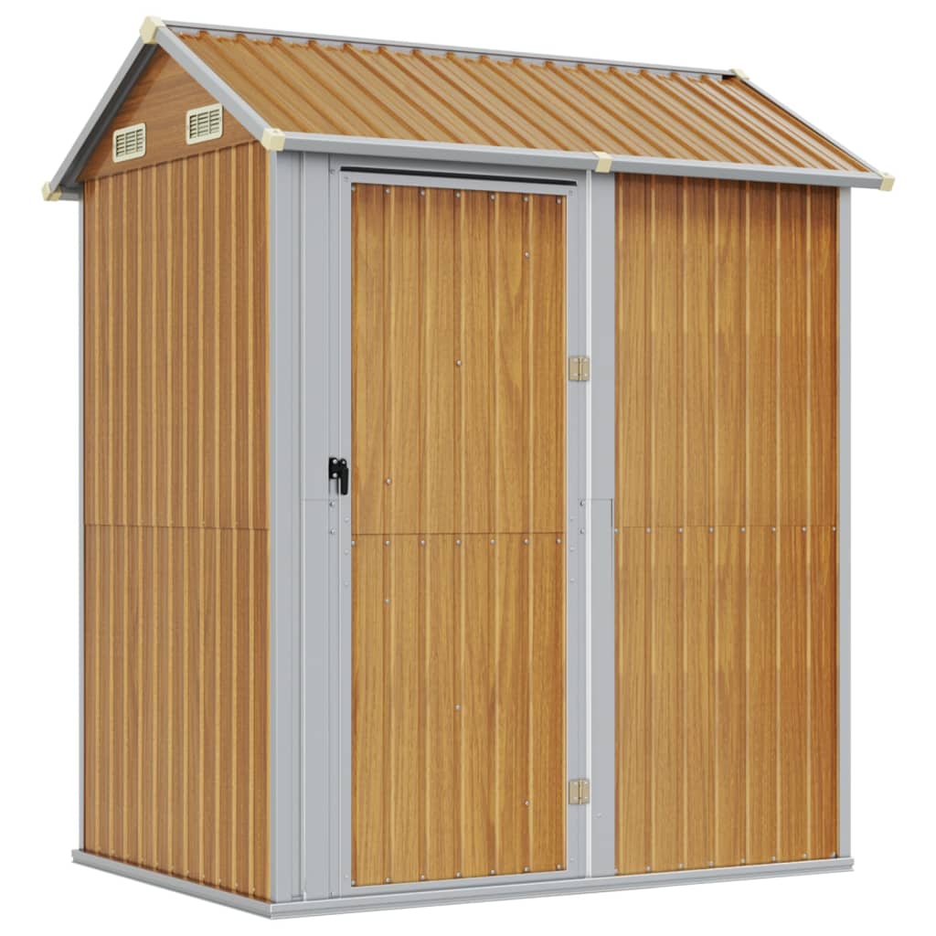 vidaXL Abri de jardin marron clair 192x152,5x237 cm acier galvanisé