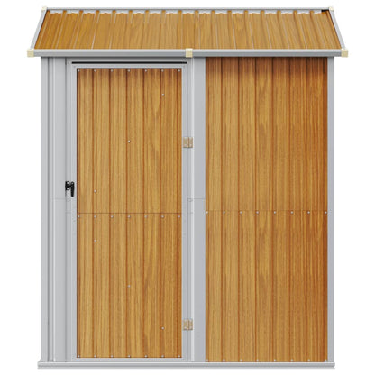 vidaXL Abri de jardin marron clair 192x152,5x237 cm acier galvanisé